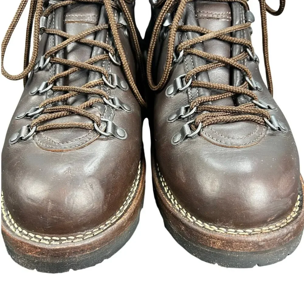 Viberg Pachena Bay Brown Leather Vibram Sole Hiking Boot Size US 10.5 D
